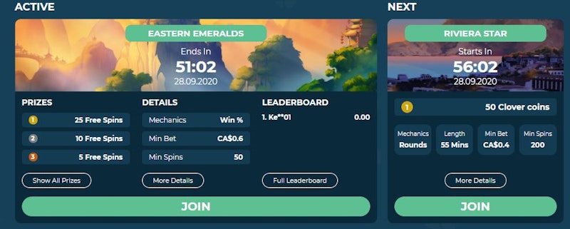 MyChance daily slot tournaments