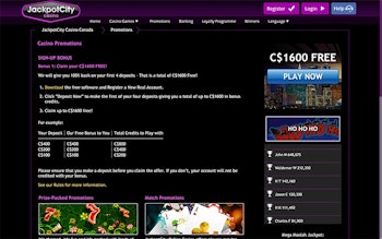 Jackpot City Bonus
